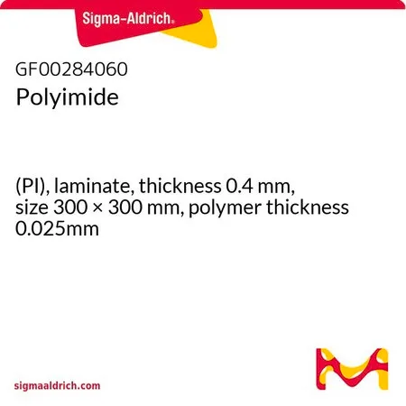 Sigma-Aldrich Polyimide，(PI)层压板，厚度0.4 mm，尺寸300 × 300 mm，聚合物厚度0.025mm