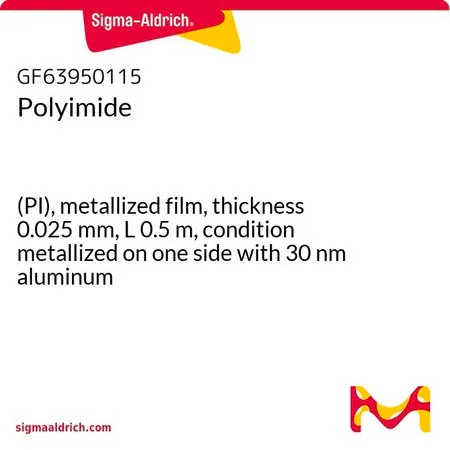 Sigma-Aldrich Polyimide，(PI)，金属化膜，厚度0.025 mm，L 0.5 m，一侧用30 nm铝进行金属化处理