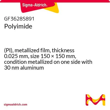 Sigma-Aldrich Polyimide，(PI)，金属化膜，厚度0.025 mm，尺寸150 × 150 mm，一侧用30 nm铝金属化