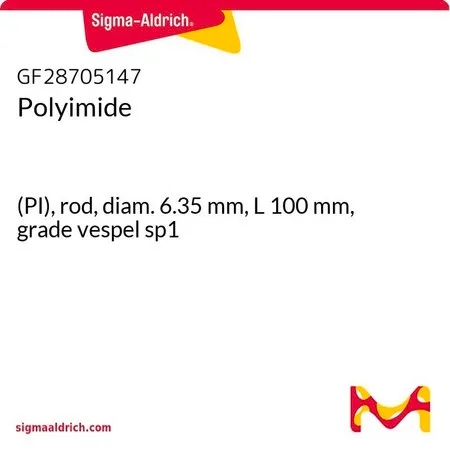 Sigma-Aldrich Polyimide，(PI)杆，直径6.35 mm，长度100 mm，等级vespel sp1
