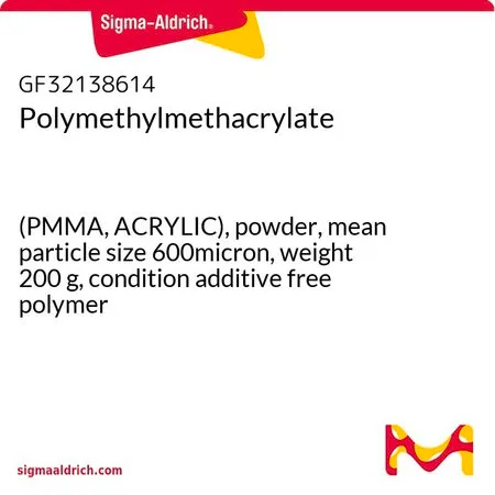 Sigma-Aldrich Polymethylmethacrylate，(PMMA丙烯酸类），粉末，平均粒度600微米，重量200克，条件无添加剂的聚合物