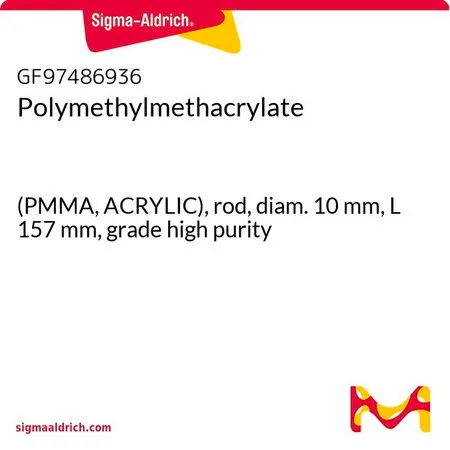 Sigma-Aldrich Polymethylmethacrylate，(PMMA，丙烯酸），杆，直径10 mm，长157 mm，高纯度级