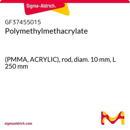 Sigma-Aldrich Polymethylmethacrylate，(PMMA丙烯酸），杆，直径10 mm，长度250 mm