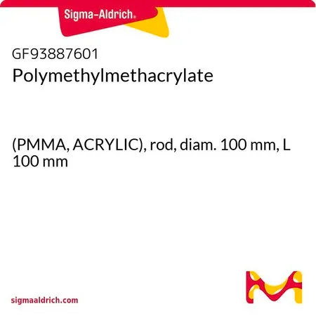 Sigma-Aldrich Polymethylmethacrylate，(PMMA丙烯酸），杆，直径100 mm，长度100 mm
