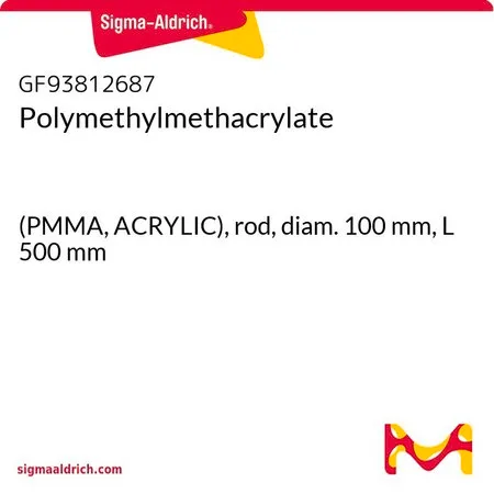 Sigma-Aldrich Polymethylmethacrylate，(PMMA丙烯酸），杆，直径100 mm，长度500 mm