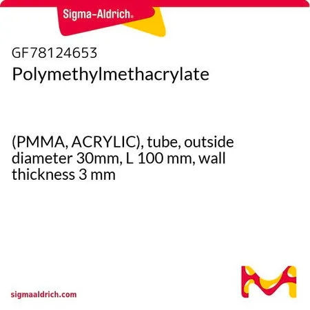 Sigma-Aldrich Polymethylmethacrylate，(PMMA，亚克力），管，外径30 mm，长100 mm，壁厚3 mm