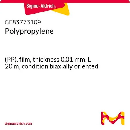 Sigma-Aldrich 聚丙烯，(PP)膜，厚度0.01 mm，L 20 m，双轴取向条件