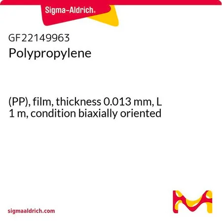 Sigma-Aldrich 聚丙烯，(PP)膜，厚度0.013 mm，L 1 m，双轴取向条件