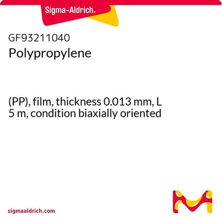 Sigma-Aldrich 聚丙烯，(PP)膜，厚度0.013 mm，L 5 m，条件双轴取向