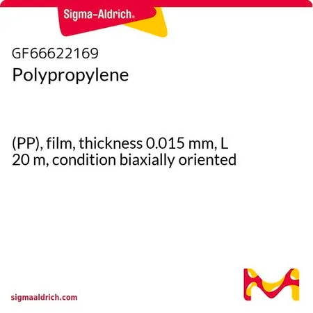 Sigma-Aldrich 聚丙烯，(PP)膜，厚度0.015 mm，L 20 m，条件双轴取向