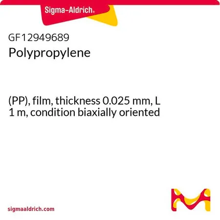 Sigma-Aldrich 聚丙烯，(PP)膜，厚度0.025 mm，L 1 m，双轴取向条件