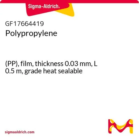 Sigma-Aldrich 聚丙烯，(PP)，薄膜，厚度0.03 mm，长度0.5 m，等级可热封