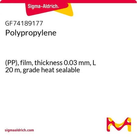Sigma-Aldrich 聚丙烯，(PP)，薄膜，厚度0.03 mm，长度20 m，等级可热封