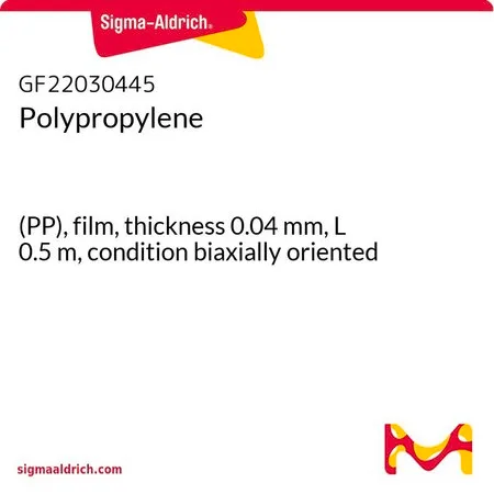 Sigma-Aldrich 聚丙烯，(PP)薄膜，厚度0.04 mm，长度0.5 m，双轴取向条件