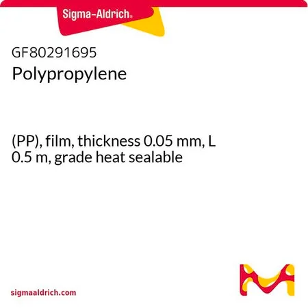 Sigma-Aldrich 聚丙烯，(PP)，薄膜，厚度0.05 mm，长度0.5 m，等级可热封