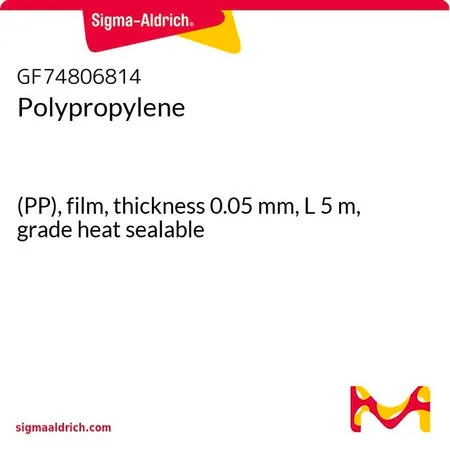 Sigma-Aldrich 聚丙烯，(PP)，薄膜，厚度0.05 mm，L 5 m，等级可热封
