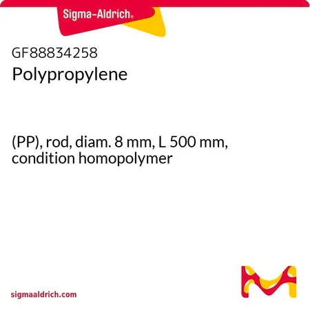 Sigma-Aldrich 聚丙烯，(PP)杆，直径8 mm，长度500 mm，条件均聚物