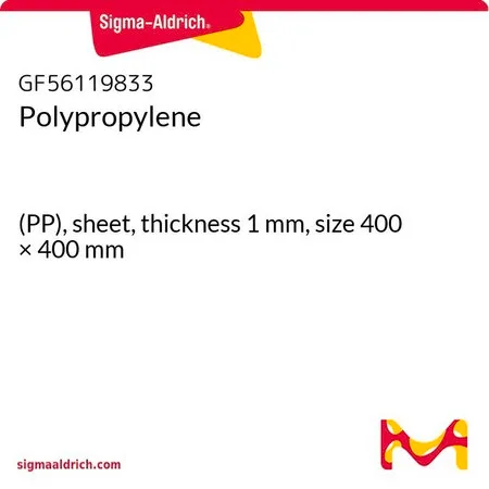 Sigma-Aldrich 聚丙烯，(PP)，板材，厚度1 mm，尺寸400 × 400 mm