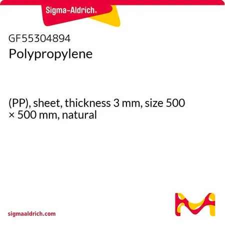 Sigma-Aldrich 聚丙烯，(PP)，板材，厚度3 mm，尺寸500 × 500 mm，天然
