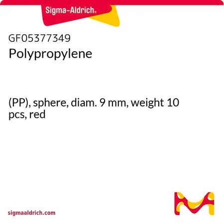 Sigma-Aldrich 聚丙烯，(PP)，球形，直径9 mm，重量10件，红色