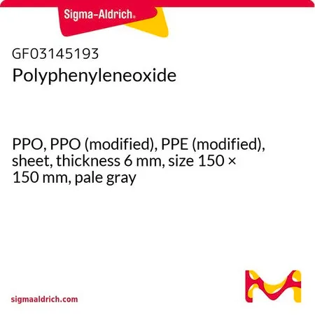 Sigma-Aldrich Polyphenyleneoxide，PPO，PPO（改性），PPE（改性），片材，厚度6 mm，尺寸150 × 150 mm，浅灰色