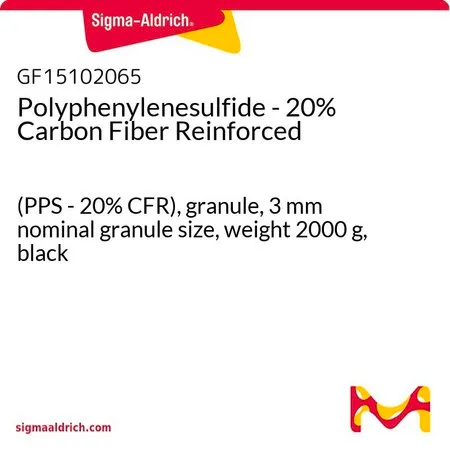 Sigma-Aldrich Polyphenylenesulfide - 20% Carbon Fiber Reinforced，(PPS-20%CFR），颗粒，3 mm标称粒度，重量2000 g，黑色