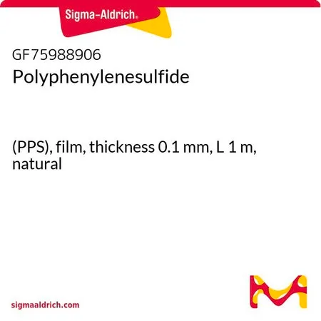 Sigma-Aldrich Polyphenylenesulfide，(PPS)，薄膜，厚度0.1 mm，L 1 m，天然