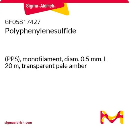 Sigma-Aldrich Polyphenylenesulfide，(PPS)单纤维，直径0.5 mm，长20 m，透明淡琥珀色