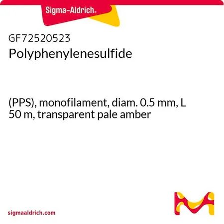 Sigma-Aldrich Polyphenylenesulfide，(PPS)单纤维，直径0.5 mm，长50 m，透明淡琥珀色
