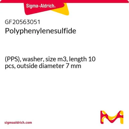 Sigma-Aldrich Polyphenylenesulfide，(PPS)，垫圈，尺寸m3，长10个，外径7 mm