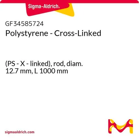 Sigma-Aldrich Polystyrene - Cross-Linked，(PS- X-连接），杆，直径12.7 mm，长度1000 mm