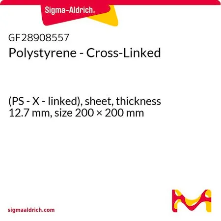 Sigma-Aldrich Polystyrene - Cross-Linked，(PS- X-连接），板材，厚度12.7 mm，尺寸200 × 200 mm
