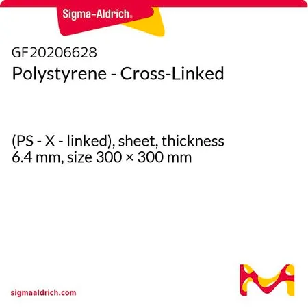 Sigma-Aldrich Polystyrene - Cross-Linked，(PS- X-连接），片材，厚度6.4 mm，尺寸300 × 300 mm