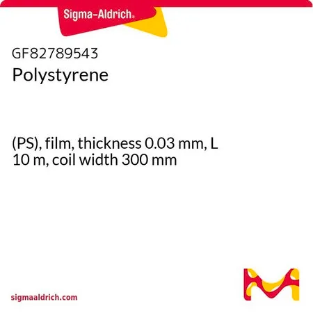 Sigma-Aldrich 聚苯乙烯，(PS)，薄膜，厚度0.03 mm，长度10 m，卷宽300 mm