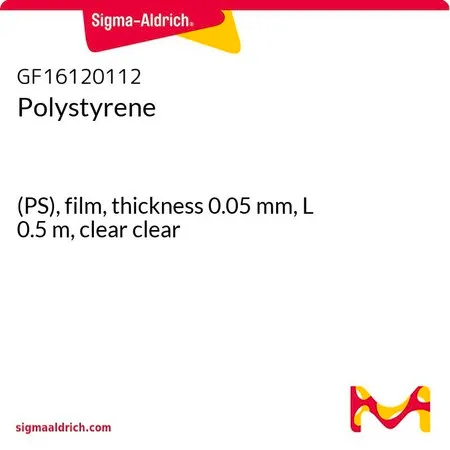Sigma-Aldrich 聚苯乙烯，(PS)，薄膜，厚度0.05 mm，长度0.5 m，透明