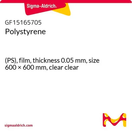 Sigma-Aldrich 聚苯乙烯，(PS)，薄膜，厚度0.05 mm，尺寸600 × 600 mm，清晰透明