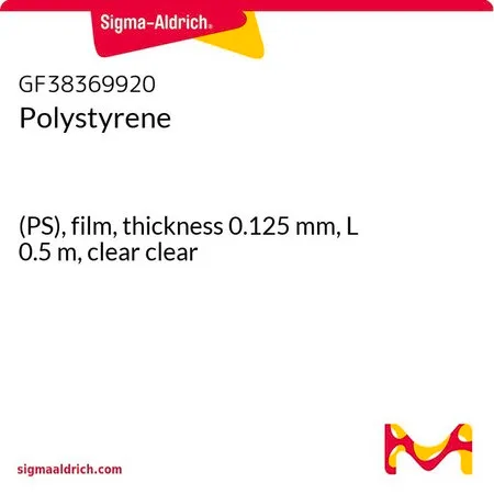 Sigma-Aldrich 聚苯乙烯，(PS)，薄膜，厚度0.125 mm，长度0.5 m，透明