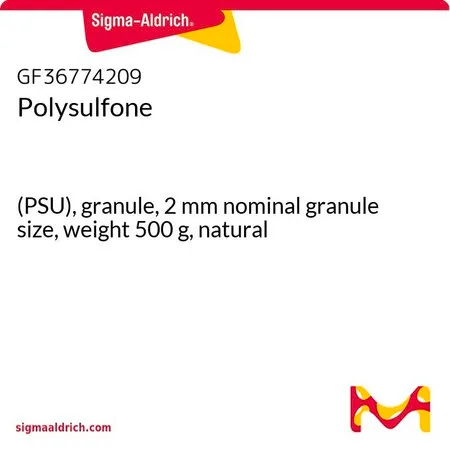 Sigma-Aldrich 聚砜，(PSU)，颗粒，2 mm标称颗粒尺寸，重量500 g，天然