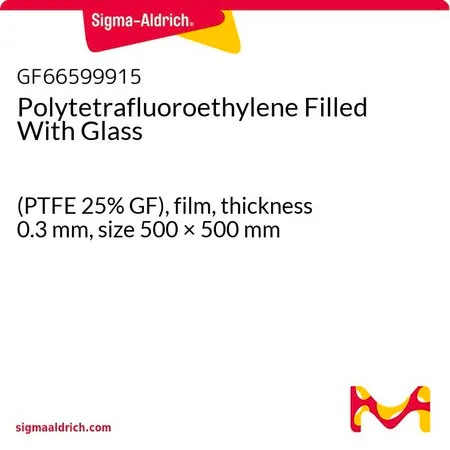 Sigma-Aldrich Polytetrafluoroethylene Filled With Glass，(PTFE 25%GF），薄膜，厚度0.3 mm，尺寸500 × 500 mm