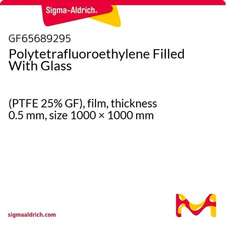 Sigma-Aldrich Polytetrafluoroethylene Filled With Glass，(PTFE 25%GF），薄膜，厚度0.5 mm，尺寸1000 × 1000 mm