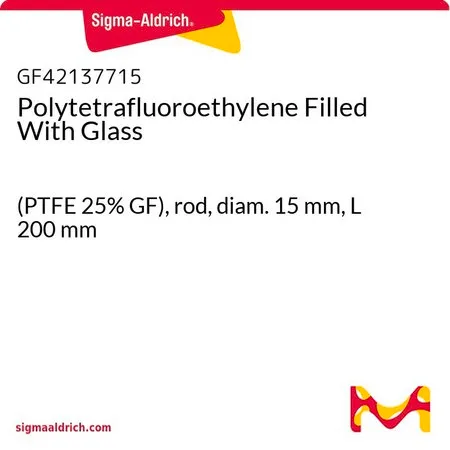 Sigma-Aldrich Polytetrafluoroethylene Filled With Glass，(PTFE 25% GF），棒，直径15 mm，长度200 mm