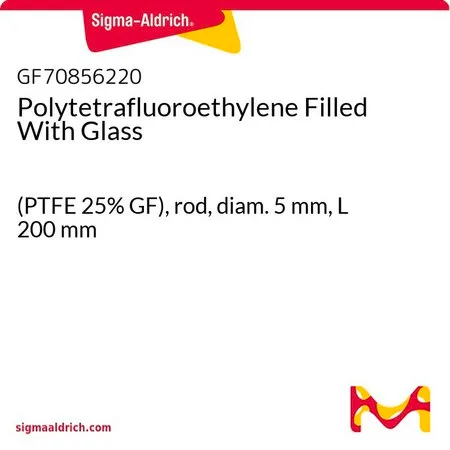 Sigma-Aldrich Polytetrafluoroethylene Filled With Glass，(PTFE 25% GF），棒，直径5 mm，长度200 mm