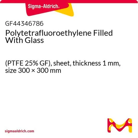 Sigma-Aldrich Polytetrafluoroethylene Filled With Glass，(PTFE 25% GF），板材，厚度1 mm，尺寸300 × 300 mm