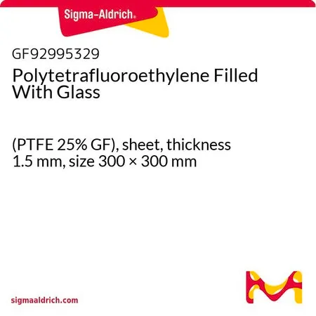 Sigma-Aldrich Polytetrafluoroethylene Filled With Glass，(PTFE 25% GF），板材，厚度1.5 mm，尺寸300 × 300 mm