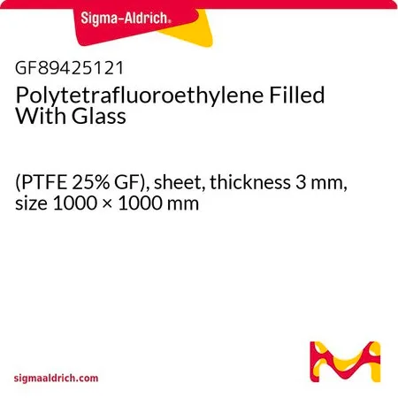 Sigma-Aldrich Polytetrafluoroethylene Filled With Glass，(PTFE 25% GF），板材，厚度3 mm，尺寸1000 × 1000 mm