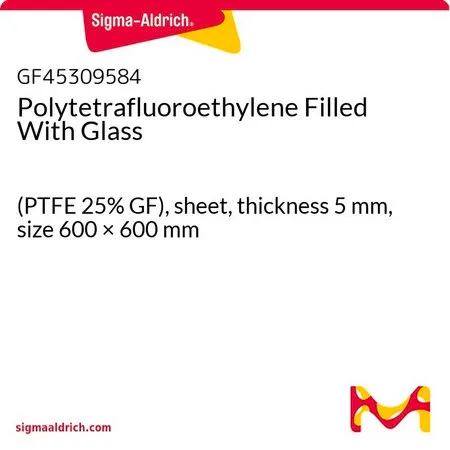 Sigma-Aldrich Polytetrafluoroethylene Filled With Glass，(PTFE 25% GF），板材，厚度5 mm，尺寸600 × 600 mm