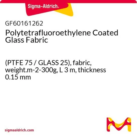 Sigma-Aldrich Polytetrafluoroethylene Coated Glass Fabric，(PTFE 75 /玻璃25），织物，重量.m-2- 300 g，长度3 m，厚度0.15 mm