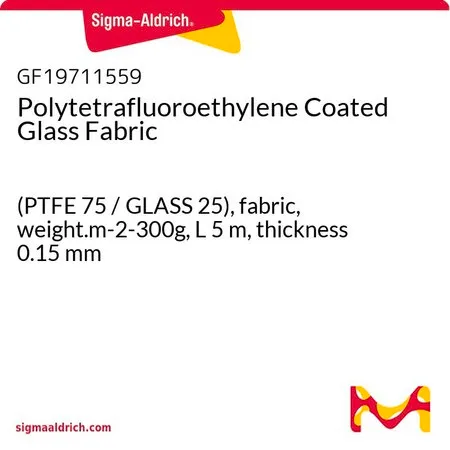 Sigma-Aldrich Polytetrafluoroethylene Coated Glass Fabric，(PTFE 75 /玻璃25），织物，重量.m-2- 300 g，长度5 m，厚度0.15 mm