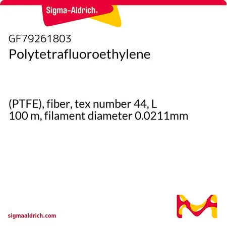 Sigma-Aldrich 聚四氟乙烯，（PTFE），纤维，特数44，长度100 m，长丝直径0.0211 mm