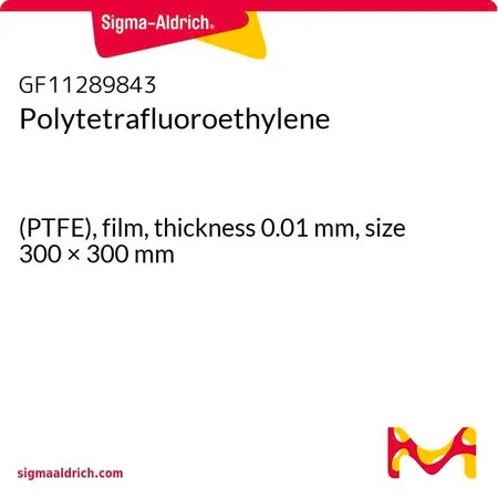 Sigma-Aldrich 聚四氟乙烯，（PTFE），薄膜，厚度0.01 mm，尺寸300 × 300 mm